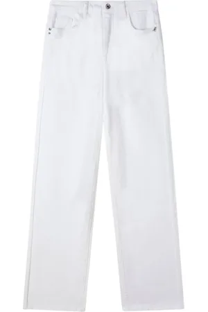 Patrizia Pepe Jeansy, Kobieta, Biały, W25, Denim, Białe dżinsy Slim Fit Straight Leg