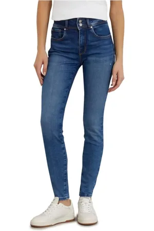 Guess Jeansy, Kobieta, Niebieski, W25 L29, Jeansyy z Logo dla Kobiet