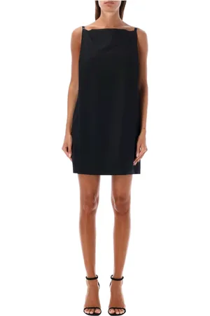 Serafini Sukienki, Kobieta, Czarny, S, Czarna Sukienka Mini z Paskiem Aw 24