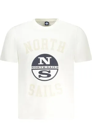 North Sails Koszulki, Mężczyzna, Biały, 2XL, Biała Bawełniana Koszulka z Okrągłym Dekoltem