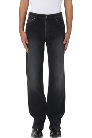 Roberto Cavalli Jeansy, Mężczyzna, Czarny, W30, Czarne Straight Leg Jeansy