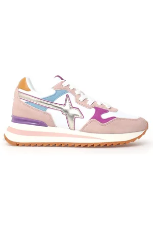 W6YZ Buty, Kobieta, Beżowy, 41 EU, Zamsz, Różowe Sneakersy Styl Miejski