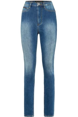 Philipp Plein Jeansy, Kobieta, Niebieski, W27, Stylowe Jeggingsy dla Kobiet