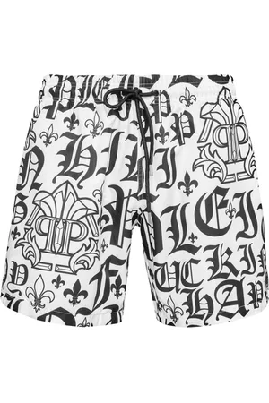 Philipp Plein Stroje kąpielowe, Mężczyzna, Czarny, 3XL, Męskie Kąpielówki w Granatowym