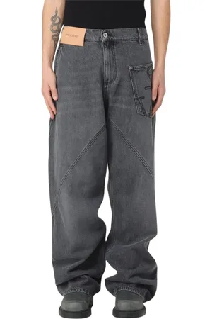 J.W.Anderson Jeansy, Mężczyzna, Czarny, W31, Czarne Jeansyy z panelem Stylowe i wszechstronne