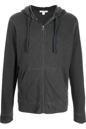 James Perse Bluzy, Mężczyzna, Szary, L, Bluza z zamkiem Carbone