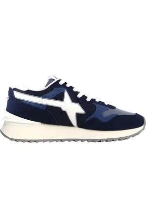 W6YZ Buty, Mężczyzna, Niebieski, 42 EU, Zamsz, Niebieskie Sneakersy z Awangardowym Stylem