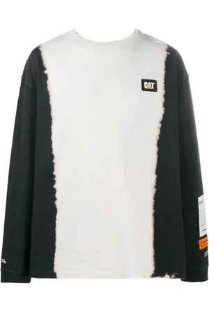 Heron Preston Koszulki, Mężczyzna, Czarny, S, Czarna koszulka z nadrukiem pociągnięć pędzlem