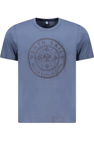 North Sails Koszulki, Mężczyzna, Niebieski, 2XL, Niebieski T-shirt z bawełny