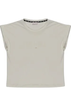 Liu Jo Koszulki, Kobieta, Biały, S, Podstawowy T-shirt z okrągłym dekoltem