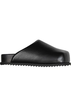 Yume Yume Buty, Kobieta, Czarny, 36 EU, Skóra, Czarne wegańskie skórzane klapki