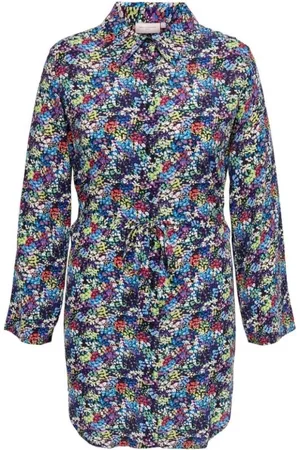 ONLY Sukienki, Kobieta, Wielobarwność, 3XL, Wieczorowa Sukienka z Długim Rękawem