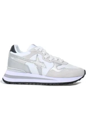 W6YZ Buty, Kobieta, Biały, 37 EU, Zamsz, Szare Sneakersy Podnoszą Miejski Styl