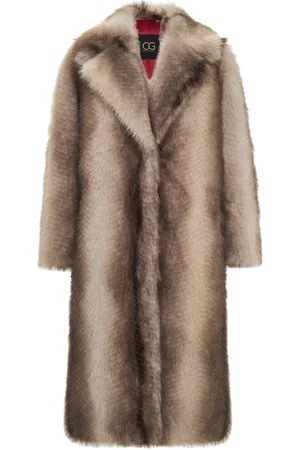 CESARE GASPARI Kurtki, Kobieta, brązowy, S, Poliester, Faux Fur & Shearling Kurtki