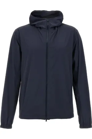HERNO Kurtki, Mężczyzna, Niebieski, L, Nylon, Elegancka krótka kurtka dla mężczyzn