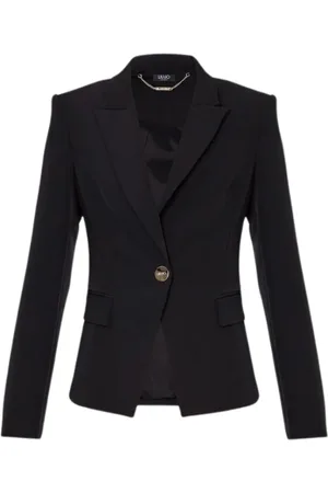 Liu Jo Kurtki, Kobieta, Czarny, S, Slim Fit Blazer Kurtka w Czarnym
