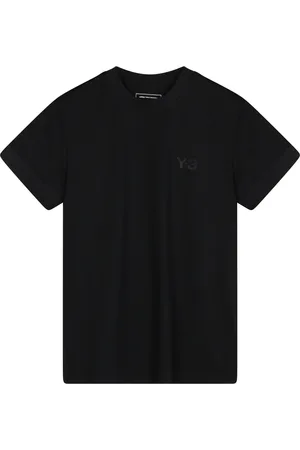 Y-3 Koszulki, Kobieta, Czarny, M, Bawełna, Czarna koszulka z krótkim rękawem, Regular Fit