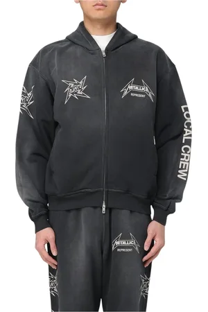 Represent Bluzy, Mężczyzna, Czarny, S, Lokalna Załoga Zip Up Bluza