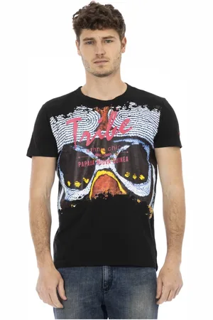 Trussardi Koszulki, Mężczyzna, Czarny, XL, Casual T-shirt z okrągłym dekoltem