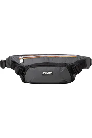 K-Way Torebki, Mężczyzna, Szary, ONE SIZE, Nylon, Czarna torba na pas dla mężczyzn