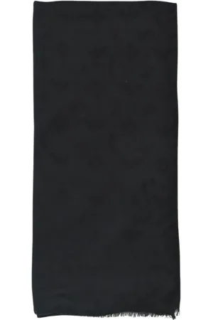 Emporio Armani Akcesoria, Mężczyzna, Czarny, ONE SIZE, Luksusowy Czarny Kwadratowy Szalik
