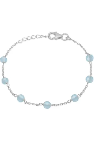Frk Lisberg Akcesoria, Kobieta, Szary, ONE SIZE, Bransoletka Aqua Chalcedon Srebro