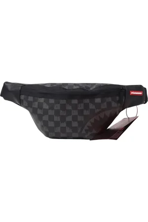 Sprayground Torebki, Mężczyzna, Szary, ONE SIZE, Kraciasta torba na biodra dla mężczyzn