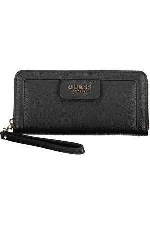 Guess Akcesoria, Kobieta, Czarny, ONE SIZE, Portfel Damski Czarny z Wieloma Przegródkami