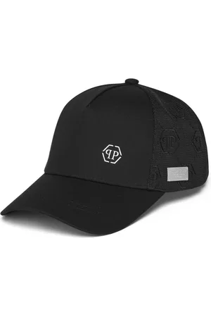 Philipp Plein Akcesoria, Mężczyzna, Czarny, ONE SIZE, Klasyczna Czarna Czapka Baseballowa