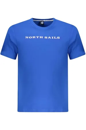 North Sails Koszulki, Mężczyzna, Niebieski, 3XL, Niebieski Bawełniany T-shirt z okrągłym dekoltem