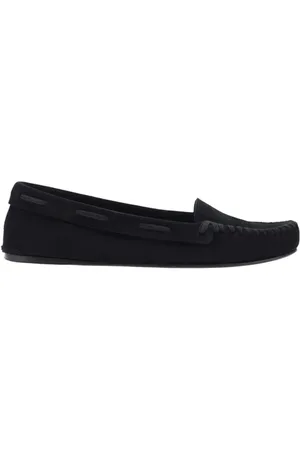The Row Buty, Kobieta, Czarny, 38 EU, Zamsz, Czarne Skórzane Lordsy Stylowy Design