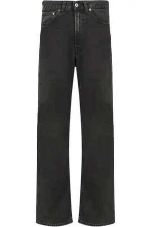 OUR LEGACY Jeansy, Mężczyzna, Czarny, W33, Bawełna, Czarne Spłukane Jeansyy Wide Leg