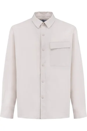 PEOPLE OF SHIBUYA Kurtki, Mężczyzna, Beżowy, L, Poliester, Japońska Overshirt z tkaniną Bi-Stretch