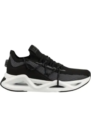 EA7 Buty, Mężczyzna, Czarny, 44 EU, Sportowe Sneakersy Czarny+Iron Gate