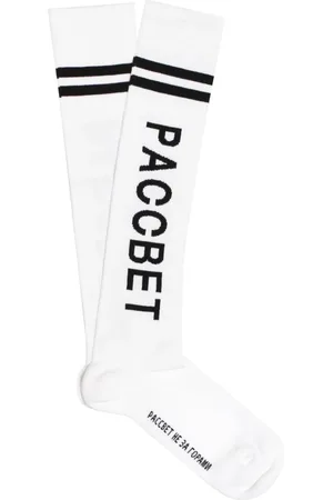 Rassvet Bielizna, unisex, Biały, ONE SIZE, Nylon, Białe Skarpety z Logo po Kolana