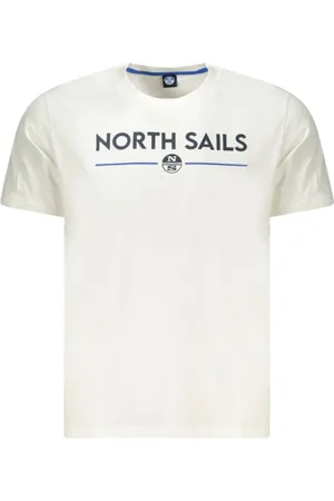 North Sails Koszulki, Mężczyzna, Biały, L, Bawełniany T-shirt | Biały | Styl: Nosa-34371