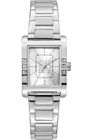 DKNY Akcesoria, Kobieta, Szary, ONE SIZE, Elegancki stalowy zegarek analogowy