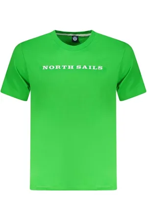 North Sails Koszulki, Mężczyzna, Zielony, L, Zielony T-shirt z okrągłym dekoltem z bawełny