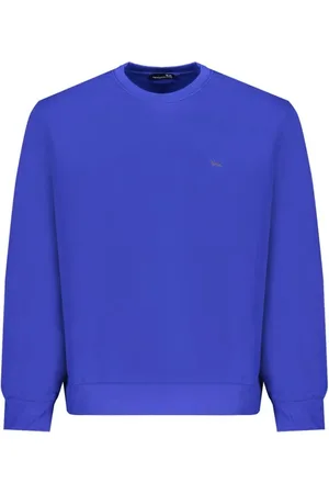 HARMONT&BLAINE Bluzy, Mężczyzna, Niebieski, XL, Niebieski Bawełniany Sweter