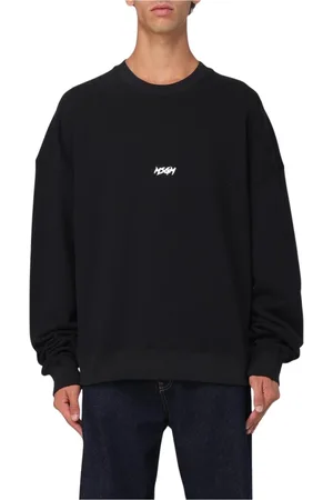 Msgm Bluzy, Mężczyzna, Czarny, M, Czarny Crew Neck Sweatshirt