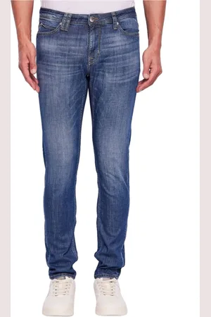 Gaudi Jeansy, Mężczyzna, Niebieski, W31, Slim Jeansy z Użytym Praniem