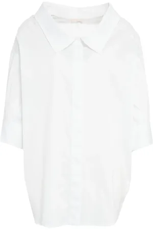 Liu Jo Bluzki, Kobieta, Biały, S, Biała Oversize Poplinowa Koszula
