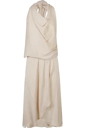 Silk95five Sukienki, Kobieta, Beżowy, XS, Beżowa Sukienka z Dopasowaniem True-to-Size