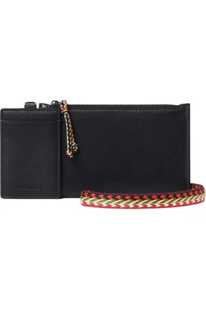 Lanvin Akcesoria, Mężczyzna, Czarny, ONE SIZE, Czarny portfel na karty z paskiem