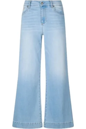 Liu Jo Jeansy, Kobieta, Niebieski, W32, Denim, Crop flare denim jeans