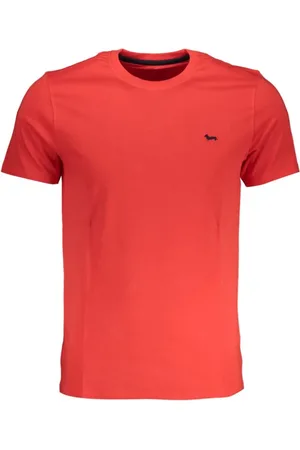 HARMONT&BLAINE Koszulki, Mężczyzna, Czerwony, 2XL, Koszulka z czerwonej bawełny