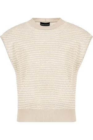 Emporio Armani Swetry, Kobieta, Szary, M, Dół z wiskozy i poliamidu z elastanem