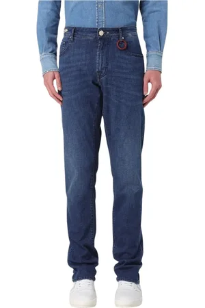 sartoria tramarossa Jeansy, Mężczyzna, Niebieski, W35, Denim, Klasyczne Jeansyy Denim
