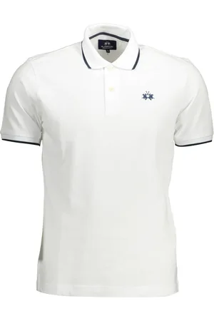 La Martina Koszulki, Mężczyzna, Biały, 2XL, Polo Krótki Rękaw Biały