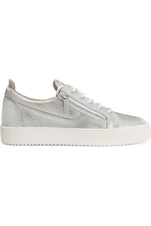 Giuseppe Zanotti Buty, Mężczyzna, Szary, 40 EU, Srebrne Sneakersy Aw 23